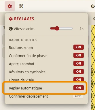 The "Auto-play replay" setting
